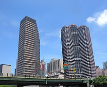 Manhattan Place is located across the street from The Horizon, another high-rise condominium designed by Costas Kondylis for The Glick Organization Manh Place 630 First n Horizon 415 E37 jeh.JPG