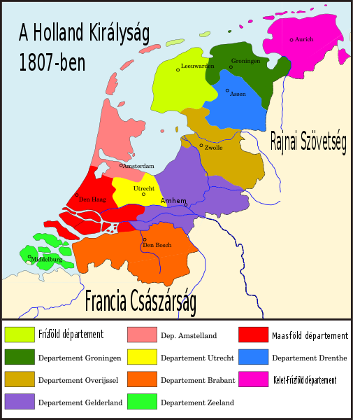 File:Map Kingdom of Holland 1807-hu.svg