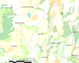 Mapa obce Neffes