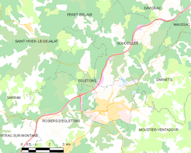 Mapa obce Égletons