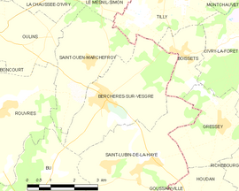 Mapa obce Berchères-sur-Vesgre