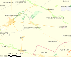 Poziția localității Connantray-Vaurefroy