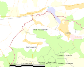 Mapa obce Ville-Houdlémont