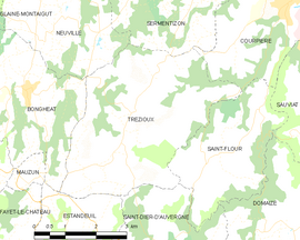 Mapa obce Trézioux