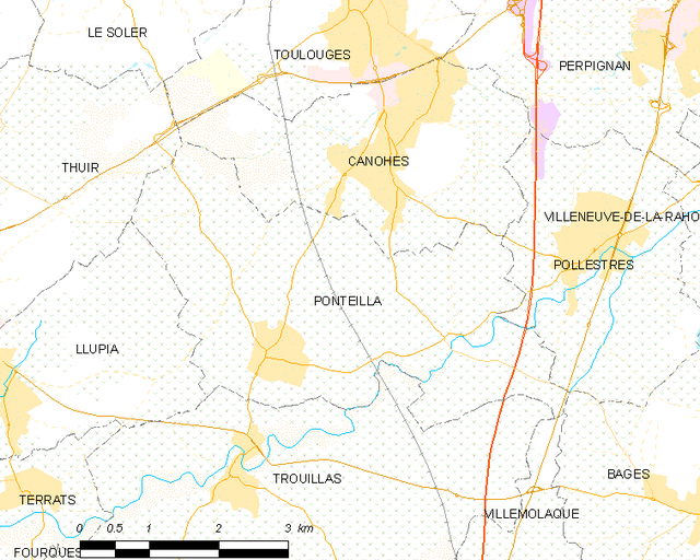 Ponteilla - Localizazion