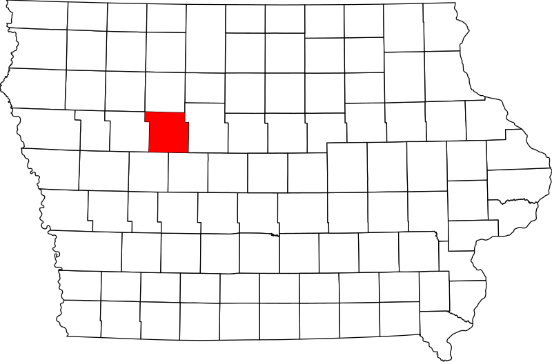 Fil:Map of Iowa highlighting Calhoun County.svg