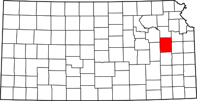 Map of Kansas highlighting Osage County.svg