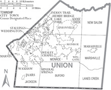 ファイル:Map_of_Union_County_North_Carolina_With_Municipal_and_Township_Labels.PNG