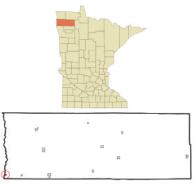 Marshall County Minnesota Incorporated and Unincorporated areas Oslo Highlighted.svg