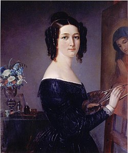 Mathilda Rotkirch, R. W. Ekmanin maalaama postuumi muotokuva vuodelta 1848.