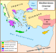 El Imperio otomano en 1450