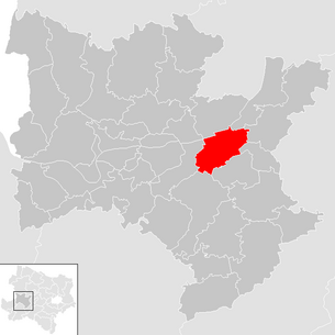 Lage der Gemeinde Melk im Bezirk Melk (anklickbare Karte)