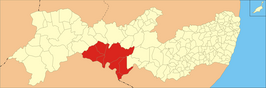Ligging van de Braziliaanse microregio Itaparica in Pernambuco