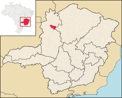 Localização de Bonfinópolis de Minas em Minas Gerais