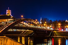 Mindaugas Köprüsü, Vilnius'ta night.jpg