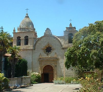 Mission San Carlos Borromeo de Carmelo, located south of Carmel.