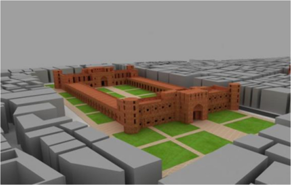 A 3D reconstruction of the Bara Katra in modern-day Dhaka