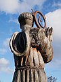 Statue of a monk at Lesnes Abbey Woods, Abbey Wood.