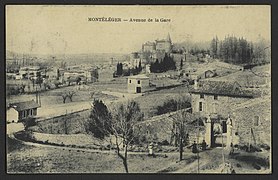 Bourg de Montéléger au début du XXe siècle.