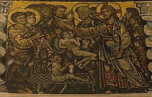 Mosaici del battistero, san giovanni battista 11 I discepoli del Battista assistono ai miracoli di Cristo.jpg