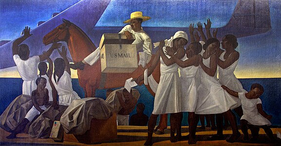 Art in the Tropics, mural in the William Jefferson Clinton Federal Building, Washington, D.C., by Rockwell Kent (1938)