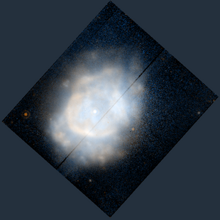 Imagine în infraroșu apropiat capturată de telescopul spațial Hubble