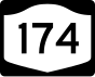 New York State Route 174 markør