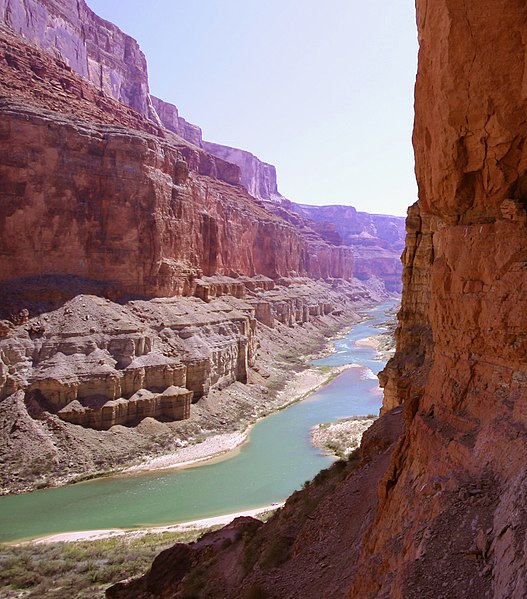 The bottom of the Grand Canyon of the Colorado River in Arizona