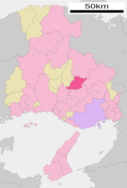 Nishiwakis läge i Hyōgo prefektur