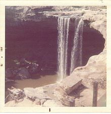 Noccalula Falls at a lower ebb in July 1975