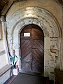Norman doorway of the medieval Church of Saint Nicholas, Pyrford. [19]