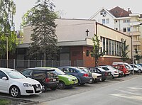 Christian Baptist Church in Novi Sad; services are held in Serbian. Novi Sad, Christian Baptist Church.jpg