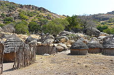Nuba törzsi falu Dél-Kordofánban