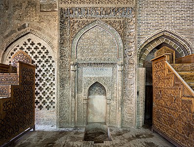 Oljaytu mihrab in Jameh mosque of Isfahan