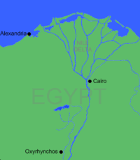 Location of Oxyrhynchus in Egypt.