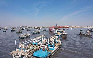 Karachi Harbour Bay and estuary in Pakistan