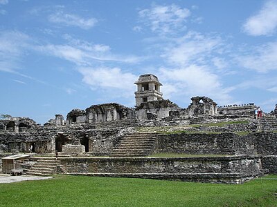 A Mayan ziggurat