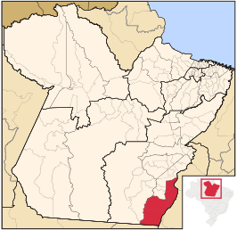 Ligging van de Braziliaanse microregio Conceição do Araguaia in Pará