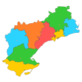 Judicial districts in Tarragona province.