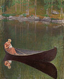 Vrouw in een boot (Nainen veneessä), 1922 Ateneum