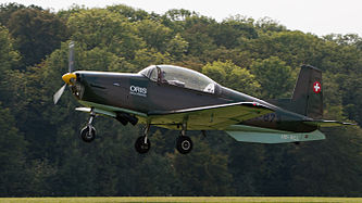 English: Pilatus P3-03 P3-Flyers (reg. HB-RCL (A-873, cn 511-60, built in 1959). Engine: Lycoming GO435-C2-A2. Deutsch: Pilatus P3-03 P3-Flyers (Reg. HB-RCL (A-873), cn 511-60, Baujahr 1959). Motor: Lycoming GO435-C2-A2.