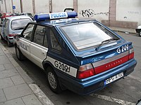 Caro Plus (back) as a police car of the Polish police (was withdrawn from the Polish police in 2009)