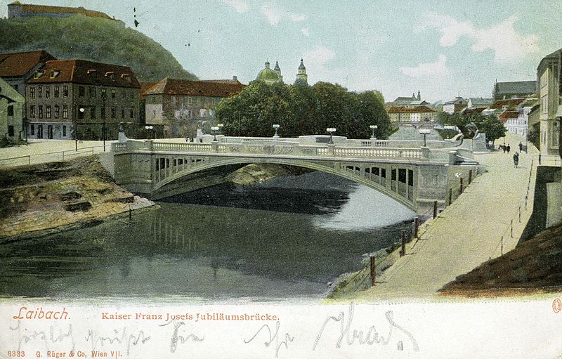 File:Postcards of the Dragon Bridge in Ljubljana 1900s (2).jpg