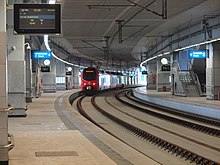 Bahngleise 7 mit Flirt Regionalzug