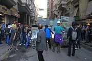 Protesters help create a barricade in Taksim, Istanbul during Gezi Park protestsImage taken by John Lubbock in Istanbul during the Gezi Park protests, 2013