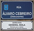 * Nomination Street sign in A Coruña (Galicia, Spain). --Drow male 04:59, 10 September 2022 (UTC) * Promotion  Support Good quality. --Jsamwrites 06:08, 10 September 2022 (UTC)