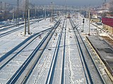 English: RZD Ramenskoe station. Rebuild in 2005 Русский: Станция Раменское РЖД. Перестройка 2005 года