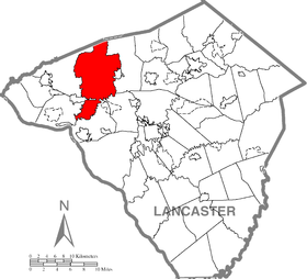 Rapho Township, Lancaster County Highlighted.png