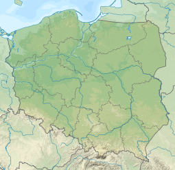 A localização da Niemica (especificamente, sua origem) em um mapa da Polônia