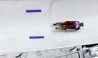 Deutsch: Vorletztes Saisonrennen im Rennrodel-Weltcup der Saison 2014/15 vom 19. bis 22. Februar 2015 in Altenberg/Erzgebirge. Tag 1: Training. English: Luge world cup race season 2014/15 in Altenberg/Germany, 19th to 22nd Februar 2015. Day 1: training.